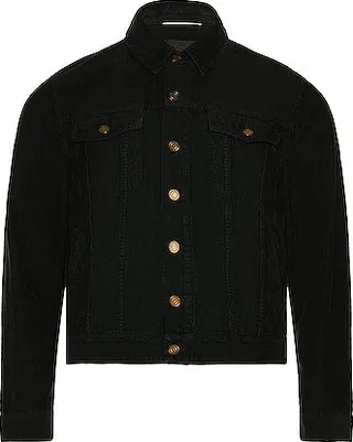Saint Laurent Desclassic Denim Jacket in Black