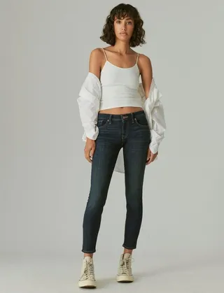 Lucky Brand Women's Low Rise Lolita Skinny Jean - Dark Blue 26 x 27