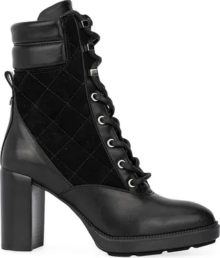 Iole Suede & Leather Lace-Up Booties