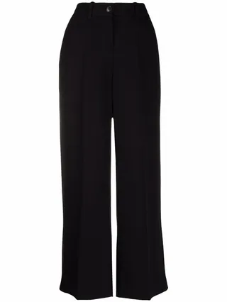 Straight-Leg Silk Trousers