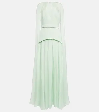 Gloria silk and crepe gown