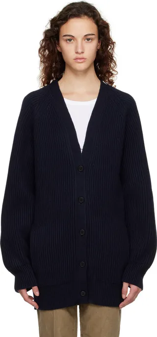 The Row Navy Novara Cardigan