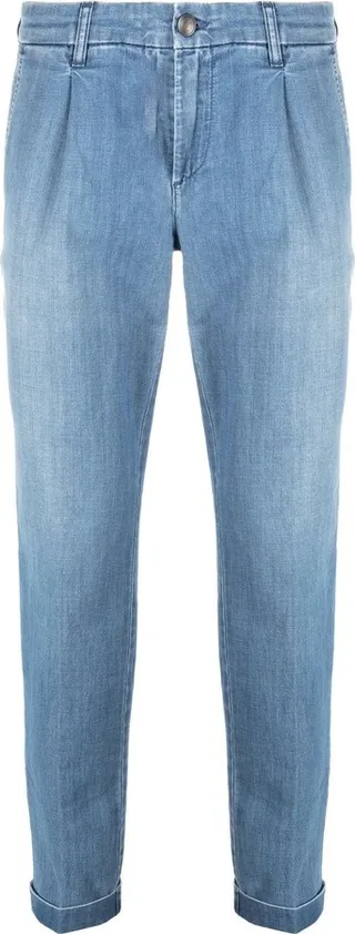 Capri turn-up hem trousers