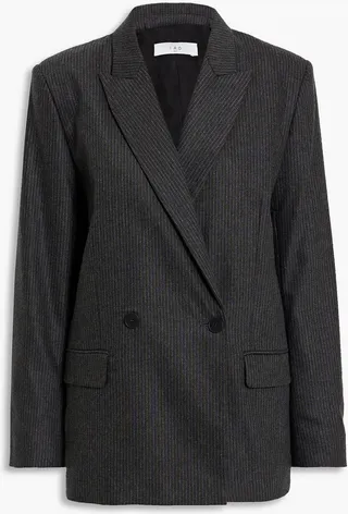 Lumma double-breasted pinstriped wool-blend blazer