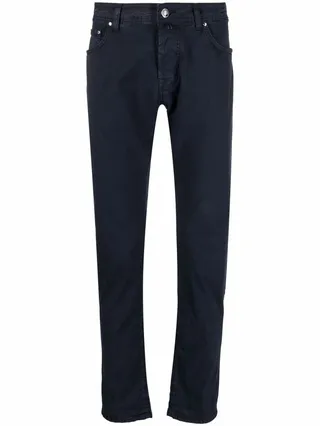 Low-Rise Slim-Fit Trousers