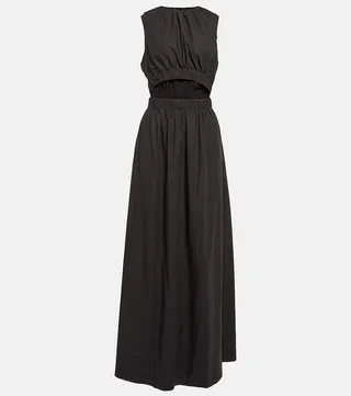 Dion cutout cotton poplin maxi dress
