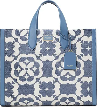 Manhattan Oversize Spade Flower Monogram Tote