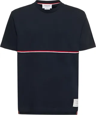 Striped cotton jersey t-shirt