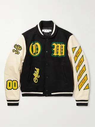 Appliquéd Wool-Blend Felt Varsity Jacket
