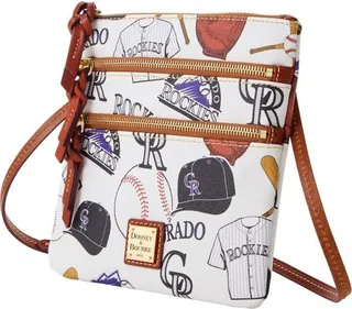 Women's Dooney & Bourke Colorado Rockies Game Day Triple-Zip Crossbody Purse
