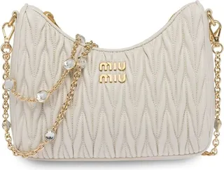 Matelassé leather shoulder bag