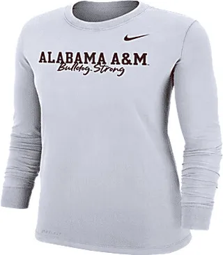 Nike Women's College Dri-FIT 365 Alabama A&M Long-Sleeve T-Shirt in White
