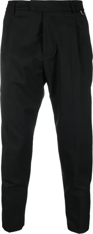 Straight-Leg Cropped Trousers
