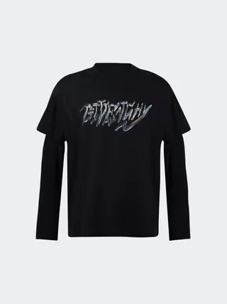 Double Layer T-Shirt Black