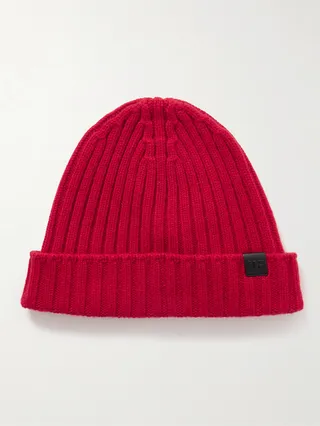 Ribbed Cashmere Beanie
