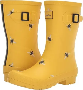 Joules Molly Welly (Gold Botanical) Women's Rain Boots