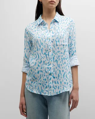 Cheetah-Print Ellis Gauze Shirt