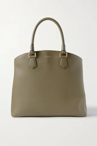 Serapian - Luna Textured-leather Tote - Green