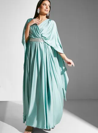 Flowy Gown With Embellished Waist