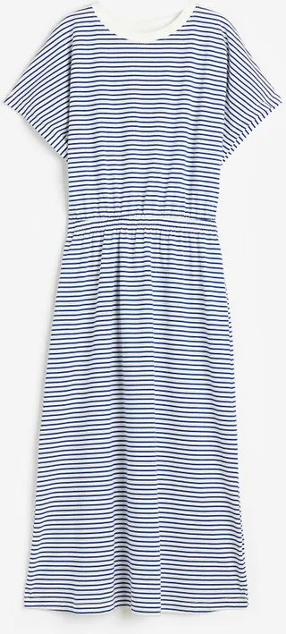 Smocked-waist Jersey Dress