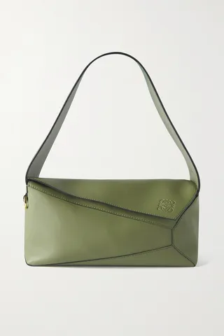 Loewe - Puzzle Leather Shoulder Bag - Green