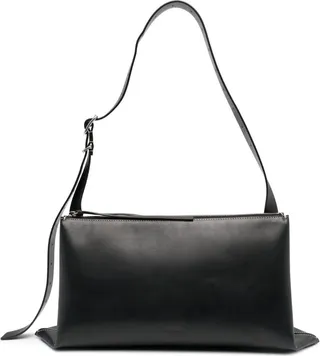 Black Medium Leather Shoulder Bag