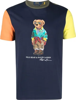 Blue Polo Bear Cotton T-Shirt