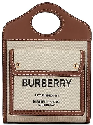 Burberry Canvas Pocket Bag in Neutral