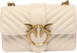 Pinko Love Birds Quilted Chain-Linked Shoulder Bag