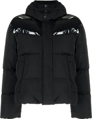 Padded Contrast-Panel Jacket
