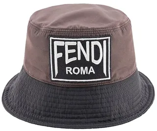 Fendi Logo Patch Flat-Peak Bucket Hat