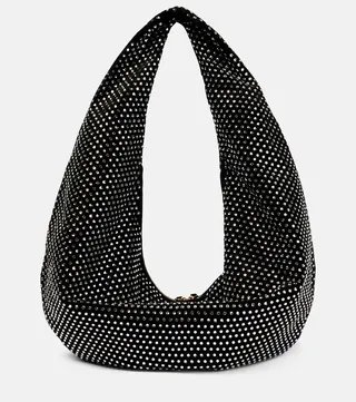 Olivia Large embellished suede shoulder bag