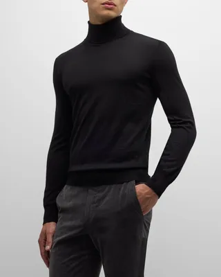 Men's Cashmere-Silk Turtleneck Sweater
