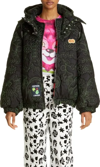 Floral Quilted Puffer Jacket