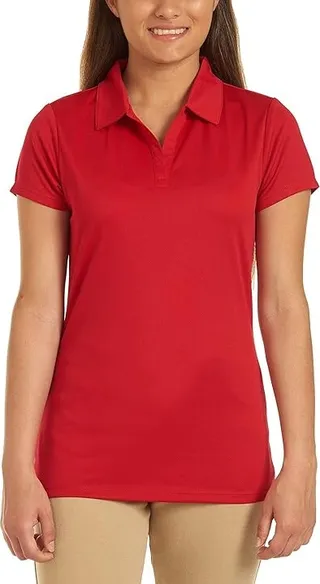 Nautica Junior's Uniform Short Sleeve Performance Polo (Red) Women's Clothing