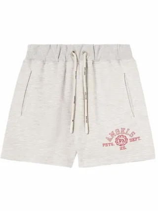 College logo-print track shorts
