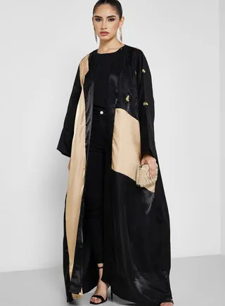 Colorblock Detail Abaya