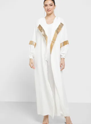 Shimmer Trim Abaya