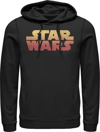 Men's Star Wars Sunset Colors Logo Pull Over Hoodie - Black - Medium