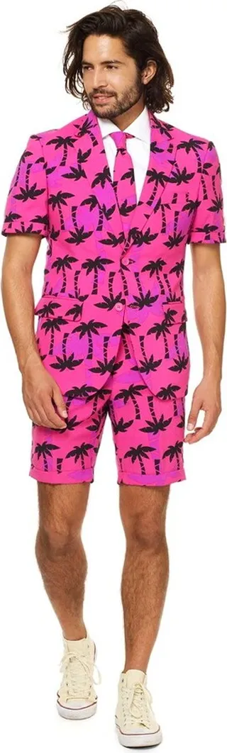 OppoSuits Men's Suit - Summer Tropicool - Pink - Size: US 52