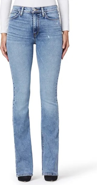 Barbara High Waist Distressed Bootcut Jeans