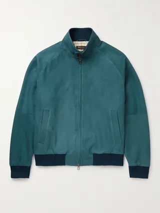 Rain System Suede Bomber Jacket