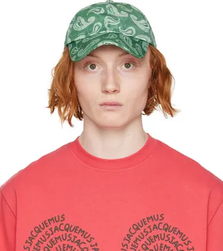 Jacquemus Green Le Raphia 'La Casquette Jacquemus' Cap