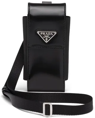 Triangle-Logo Leather Phone Case