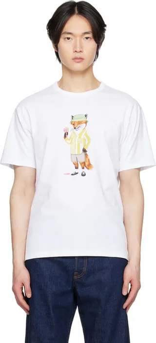 Maison Kitsuné White Dressed Fox T-Shirt