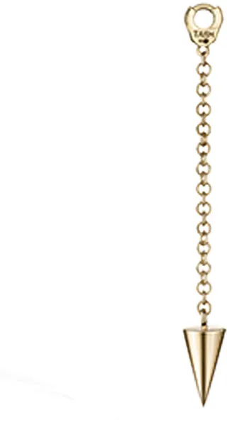20mm Short Spike Pendulum Yellow Gold Charm