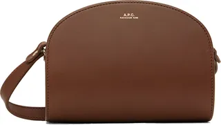 A.P.C. Brown Mini Demi-Lune Bag