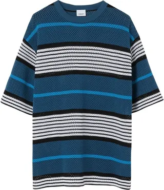 Burberry Mesh Striped T-Shirt