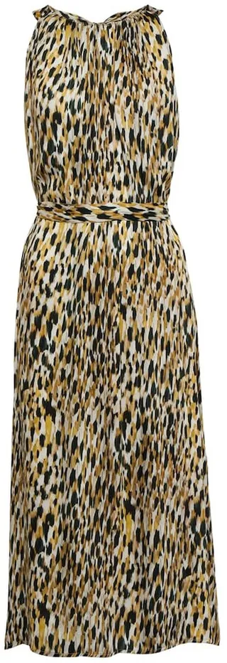 Edana printed satin midi dress