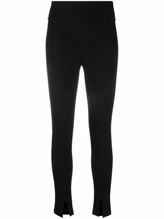 Slit-Detail High-Waisted Trousers